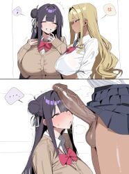 1futa 1girls 2026 2d 2d_(artwork) absurd_res absurdres anger_vein angry angry_face annoyed annoyed_expression balls ballsack bangs bedroom_eyes big_breasts big_cock big_nipples big_penis black_eyes black_hair blonde_hair blush blushing blushing_female blushing_profusely bra breasts clothed clothing cock curvaceous curvy curvy_figure dark-skinned_futa dark_skin dick dickgirl dickgirl/female erect_penis erection eyes_closed female foreskin futa_on_female futa_with_female futanari genital_fluids genitals green_eyes gyaru gyaru_gal hi_res highres imminent_fellatio imminent_oral imminent_sex intersex intersex/female large_breasts large_cock large_penis large_thighs light-skinned_female light_skin long_hair looking_at_penis musk musk_clouds musky musky_cock original original_character partially_retracted_foreskin penis penis_awe penis_on_face precum precum_bubble precum_drip precum_on_penis school_uniform schoolgirl see-through see-through_clothes see-through_clothing skirt skirt_lift skirt_up speech_bubble steam steaming_body straight_hair testicles thick thick_penis thick_thighs thighs uncircumcised vein veiny_penis very_long_hair voluptuous voluptuous_female voluptuous_futa xipa