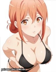 1girls ai_generated big_ass big_boobs big_breasts big_butt bikini bikini_top black_bikini black_panties blush blush_lines blushing blushing_female boobs breasts curvaceous curvaceous_ass curvaceous_body curvaceous_female curvaceous_figure curvaceous_hips curvaceous_thighs curves curvy curvy_body curvy_female curvy_figure curvy_hips curvy_thighs female female_focus female_only hair_bun hands_on_breasts holding_breast large_ass large_breasts large_butt large_thighs leaning_forward light-skinned_female light_skin looking_at_viewer looking_pleasured married_female married_woman mature mature_body mature_female mature_figure mature_woman mom mommy mommy_kink mother mother_and_son motherly motherly_figure my_teen_romantic_comedy_snafu older_female older_woman orange_eyes orange_hair panties parted_lips partially_clothed partially_clothed_female redelion seducing seduction seductive seductive_body seductive_eyes seductive_gaze seductive_look seductive_mouth seductive_pose shiny shiny_ass shiny_body shiny_breasts shiny_butt shiny_clothes shiny_hair shiny_skin shiny_thighs simple_background standing standing_position thick thick_ass thick_butt thick_eyebrows thick_hips thick_legs thick_lips thick_thighs white_background yuigahama_yui's_mother