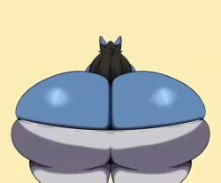 animated ass big_ass big_breasts breasts bubble_ass bubble_butt female female_only furry gigantic_ass huge_ass huge_breasts hyper_ass jaycario_(artist) lucario may_(dewwydartz) nintendo pokemon pokemon_(species) sound tagme thick_thighs video wide_hips
