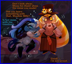 1boy 1girls after_anal after_sex c3ga cookie_run cookie_run_kingdom dildo english english_text gaping gaping_anus leaking_precum pants_pulled_down shadow_milk_cookie small_penis spanked_butt sstupidcat strap-on sweat sweatdrop sweating text timekeeper_cookie topless uncut uncut_penis