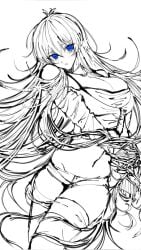 1boy 1girl big_breasts blue_lock breasts cute cute_expression cute_face cute_female cute_girl female genderbend genderswap isagi_yoichi long_hair manga_cover manga_style rule_63 small_waist smaller_female unknown_artist