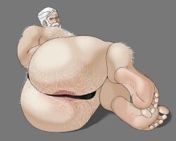 anus anus_peek anus_visible_through_clothes ass_focus dilf dilf_bitch dilf_bottom gay gilf horkrugley human human_male human_only overwatch posing reinhardt showing_ass showing_off showing_off_ass thong thong_only thong_over_anus thong_underwear