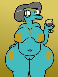 1female 2026 anthro areola areolae big_breasts blue_body blue_scales breasts cringebird cross_necklace female first_porn_of_character front_view furry furry_only gecko looking_at_viewer milf mostly_nude mostly_nude_anthro mostly_nude_female necklace_only nipples nora_household_(swan_boy) pussy scalie swan_boy_(series) tagme thick_thighs vagina wine wine_glass