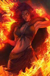 1girls artgerm avengers big_breasts breasts cavewoman curvy curvy_figure female female_focus female_only firehair heroine marvel marvel_comics mature mature_female mature_woman milf mother phoenix_(x-men) red_hair red_hair solo superheroine wide_hips