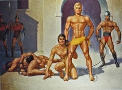 7boys ass bulge gay george_quaintance guard male male_only muscular no_visible_genitalia original slave traditional_art yaoi year_request
