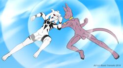 anthro asriel_dreemurr asriel_dreemurr_(god_form) balls beerus boss_monster caprine crossover deity dragon_ball dragon_ball_super dragon_ball_z duo feline fight flaccid gay goat horn male male_only mammal muscles nude penis raxkiyamato sphynx_(cat) uncut undertale video_games