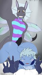 aevsivs akashi_duela arachnid arthropod dragon hot_dogging male penis pose selfie spider tankh wings yaoi