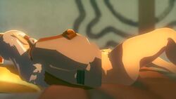 3d animated ass blush breasts breath_of_the_wild caught_masturbating cute female female_only fingering masturbation no_sound official_style paya_(the_legend_of_zelda) pussy sable_serviette surprised the_legend_of_zelda video