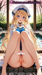 1girls 2025 ai ai_assisted ai_generated anime anime_style anus artist_name asian ass asshole bangs bare_legs barefoot blonde_hair blue_eyes blush bow_panties breasts bust busty cleft_of_venus dress feet female_focus female_only foot_fetish goblin_slayer hat hentai hi_res high_quality high_resolution highres juicy_butt knees_together_feet_apart knees_up large_breasts legs long_hair long_sleeves looking_at_viewer makeup medium_breasts natsuyoru non-asian open_mouth outdoors paipan panties panties_down pantsu panty_pull patreon petals petals_on_liquid pool priestess_(goblin_slayer) pussy shaved_vagina sitting solo solo_female stable_diffusion thighs toenails toes tree uncensored underwear vagina very_long_hair voluptuous voluptuous_female water white_dress white_headwear white_panties