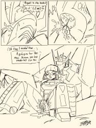 comic cum_leaking_out_of_pussy cumming_in_pussy cumming_in_womb request soundblaster soundblaster_(oc) sparkplug speech_bubble star-the-skeleton transformers transformers_prime unfinished vaginal_penetration wip x-ray