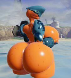 1futa 1girls 3d alien ambiguous_gender anthro armor ass ass_focus big_ass big_breasts breasts fagottini31 female female_only futa_only futanari halo_(game) halo_(series) huge_ass huge_breasts hunter_(halo) orange_body solo thick_thighs tongue tongue_out wide_hips