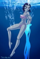 1girls dastigy dc_comics female female_only female_solo pink_bikini rachel_roth raven_(dc) short_hair solo solo_female solo_only teen_titans underwater underwater_peril warner_brothers