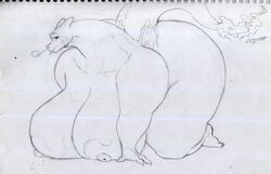 1girls anthro ass big_ass big_breasts breasts charizard female female_only heavy_breathing huge_ass huge_breasts kosmonius monochrome nintendo nude overweight pokémon_(species) pokemon pokemon_(species) pokemon_rgby scalie sketch solo thick_thighs video_games wide_hips