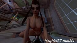 3d animated big_breasts blackwatch_genji breasts brigitte brigitte_lindholm brunette cowgirl_position female genji loop nipples overwatch penetration penis pov psybazz pussy sound tagme vaginal_penetration video