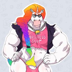 anthro biff equine horn male male_only mammal penis solo taoren unicorn