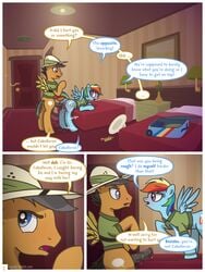 2018 animal_genitalia animal_penis comic english_text equine equine_penis erection female friendship_is_magic horsecock male mammal my_little_pony page_2 pegasus penis pussy pussy_juice quibble_pants_(mlp) rainbow_dash_(mlp) straight straight_hair syoee_b wings