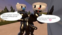 2boys 3d anal anal_sex animate_inanimate anthro big_penis brother brothers cuphead cuphead_(game) english_text erection gay incest kennythebobcat male male/male male_only mugman muscles muscular nude pecs penis sex source_filmmaker yaoi