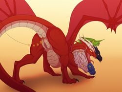 2018 anal anal_beads anal_sex anus ass d20 dice dragon female feral kanevex looking_at_viewer penetration presenting presenting_hindquarters pussy scalie sex_toy solo spreading tiamat_(dnd) wings