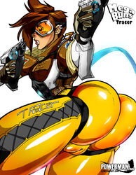 blush cameltoe curvy dat_ass freckles overwatch powerman2000 short_hair small_breasts thick_lips tracer voluptuous wide_hips