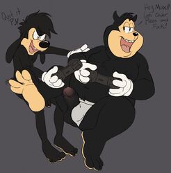 2boys anthro balls canine celestial disney duo erection feline foreskin gay goof_troop humanoid_penis male male_only mammal max_goof partially_retracted_foreskin penis pj_(goof_troop) retracted_foreskin uncut yaoi