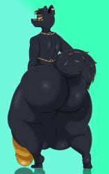 ass ass_expansion big_ass big_butt bloocherrypie bubble_ass bubble_butt comission furry furry_only huge_ass inflatable inflation inflation_fetish looking_at_viewer looking_back