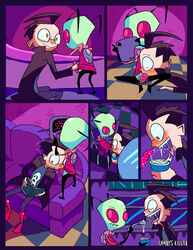 2boys alien animal_genitalia animal_penis antennae anthro askmasterzim blowjob blush candykiller candys-killer clothed clothing cum cum_in_mouth cum_inside cute deep_throat dib_membrane drinking drinking_cum eyewear fellatio green_skin handjob human invader_zim invader_zim:enter_the_florpus invalid_tag irken male mammal nickelodeon oral penis sex smooth_skin yaoi zadr zim