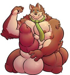 a0nmaster a0nsecretroom balls bamwuff barazoku big_balls big_knot big_penis brown_fur canine flexing fluffy fur green_eyes green_tie huge_balls huge_cock huge_knot hyper hyper_balls hyper_knot hyper_penis knot male male_only mammal muscular necktie pecs penis smile solo wolf