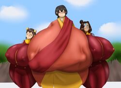 3girls aged_up air_acolyte air_nomad airbender_tattoo avatar_legends avatar_the_last_airbender big_breasts black_hair blues64 blush breasts breasts_bigger_than_body breasts_bigger_than_head breasts_bigger_than_torso brown_hair clothing erect_nipples erect_nipples_under_clothes female female_only gigantic_breasts huge_breasts hyper hyper_breasts ikki jinora large_breasts marauder6272 milf mother_and_daughter multiple_girls nickelodeon pema sisters smile smooth_skin the_legend_of_korra thick_thighs wide_hips