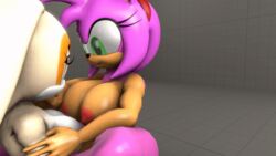 1futa 1girls 3d all_fours amy_rose animal_ears animated anthro bare_shoulders big_breasts burstingseas busty cleavage cream_the_rabbit curvy detailed_background duo erect_nipple erect_nipples eyelashes female front_view furry futa_on_female futanari gif grab grabbing green_eyes headband hourglass_figure humanoid intersex interspecies lagomorph looking_down mammal naked nude open_mouth pink_skin pose posing sega sex shadow shiny shiny_skin short_hair sonic_(series) video_game video_games voluptuous wide_hips