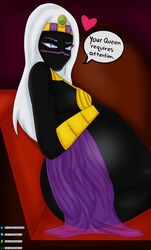 ass black_skin blue_eyes cicadasyndrome clothed dark_skin digitalbreakout duck_dodgers huge_ass huge_breasts queen_tyr'ahnee solo solo_female tagme thighs white_hair