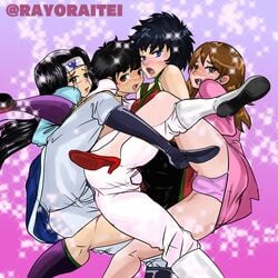 4girls blush female female_only looking_back melk_the_second multiple_girls open_mouth panties rayo_raitei rin_(toriko) tagme tina_(toriko) toriko_(series)