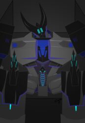 1boy 2015 alien armor clangbanger cybertronian decepticon digital_media_(artwork) erection helmet horn humanoid humanoid_penis living_machine looking_at_viewer machine male male_only megatronus megatronus_prime penis robot simple_background sitting solo transformers transformers_robots_in_disguise_(2015) unusual_penis