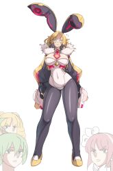 alternate_version_available archer_(disgaea) breasts bunny_ears bunny_girl bunnysuit disgaea disgaea_5 disgaea_rpg future_usalia large_breasts mage_(disgaea) sanryuu_(rjjk5222) thick_thighs thighs tights usalia_(disgaea) valkyrie_(disgaea)