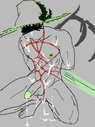 after_sex artist_request bondage covered_eyes cum cum_drip cum_on_body darkheart_(phighting) erect_penis erection hat horn horns male_only muscular muscular_male phighting roblox roblox_game robloxian rope rope_between_breasts rope_bondage sfoth_deity_(phighting) shibari source_request tagme wings