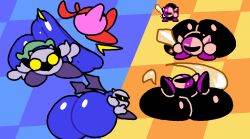 2023 armor ass ass_bigger_than_body ass_bigger_than_head big_ass big_butt black_ass blue_ass digital_media_(artwork) fat_ass gay huge_ass huge_butt hyper_ass kirby kirby_(series) knight laying_down male_only mask masked_male meta_knight nintendo purple_boots purple_mask shiny shiny_butt slap slapping_butt superiorfox surprised sword thick thick_ass waddling_head white_mask wings yellow_eyes