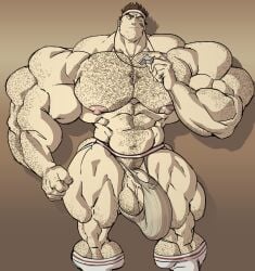 abs biceps bodybuilder bulge code_lyoko flaccid human jim_morales male male_focus male_only muscular muscular_arms muscular_ass muscular_back muscular_legs muscular_male muscular_thighs nipples penis remert socks solo solo_male underwear veins veiny_penis