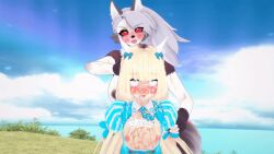 1futa 1girls 3d ahe_gao anal animal_ears animated anthro anthro_on_humanoid artist_request cum female furry futa_on_female futanari humanoid interspecies kemonomimi koikatsu sex size_difference source_request