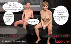 adam_sessler dest dialogue g4 g4_tv morgan_webb parody parody_porn tv_show x-play