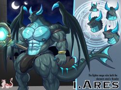 abs anthro areola biped bulge countershade_torso countershading dragon english_text hi_res horn male masterelrest membrane_(anatomy) membranous_wings muscular muscular_anthro muscular_male nipples pecs scalie solo tail text western_dragon wings