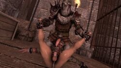 after_anal armor cum cumdrip dead_by_daylight knight male/male male_focus male_only penis prison_cell silver_hair tarhos_kovacs the_knight_(dead_by_daylight) vittorio_toscano wondershark2