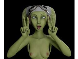 ahe_gao alien_girl blender female green_eyes hera_syndulla milf new_artist solo solo_female star_wars star_wars_rebels