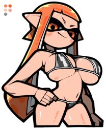 big_breasts bikini female female_only inkling inkling_girl nintendo omoitukan2 sideass splatoon