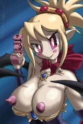 breasts demon_girl demon_wings disgaea disgaea_2 dress exposed_breasts large_breasts monstermakerno3 nippon_ichi_software rozalin unusual_anatomy unusual_nipples