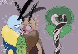 antennae_(anatomy) anthro arthropod bladder_penetration blush blushing_profusely bodily_fluids bug_fables disembodied_penis duo french_kissing genitals group heart hi_res insects internal intertwined kabbu_(bug_fables) kissing leif_(bug_fables) lepidopteran long_tongue making_out male male/male mightywheelchair moonsprout_games moth neck_tuft neo_(bug_fables) penetration penis prostate prostate_penetration prostate_sounding prostate_stimulation saliva saliva_on_tongue saliva_string tongue trio tuft urethral urethral_insertion urethral_penetration urethral_tonguing xray_view