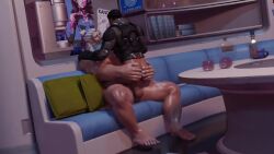 3d anal animated ass bara barefoot beanie couch cowgirl_position full_body gabriel_reyes gay_sex male/male male_only mp4 muscle naked no_sound nude overwatch overwatch_2 reaper reinhardt riding riding_penis tagme video wondershark2