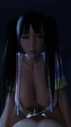 1boy 1girls 3d 9:16 animated areola areola_slip asian asian_female big_breasts big_tits black_hair bouncing_breasts breasts breasts_out_of_clothes cowgirl_position cute cute_expression female female_focus female_on_top female_penetrated huge_breasts lazyprocrastinator no_sound original original_character penetrating_pov penetration pov riding riding_penis sex shorter_than_30_seconds stealth_sex straight tig_ol_bitties twintails vertical_video video