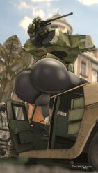 2boys ass back_view balls clothed clothing don'tasklemon dontasklemon gay gekko_(metal_gear_solid) humanoid looking_at_another looking_up male male/male male_only metal_gear penis presenting_ass presenting_butt robot soldier