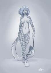 anthro breasts feline female hi_res looking_at_viewer mammal nipples nude omesore pussy solo standing wide_hips