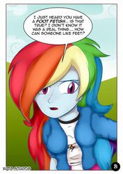 comic dialogue equestria_girls foot_fetish my_little_pony rainbow_dash_(mlp) talking_to_viewer xptzstudios