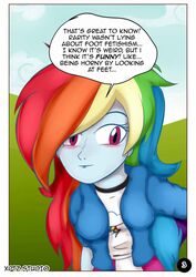 comic dialogue equestria_girls foot_fetish my_little_pony rainbow_dash_(mlp) talking_to_viewer xptzstudios